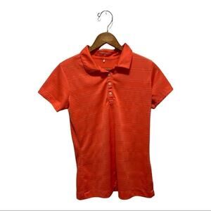 Nike golf women’s textured coral colored polo! NWOT! Sz S.  Fore!